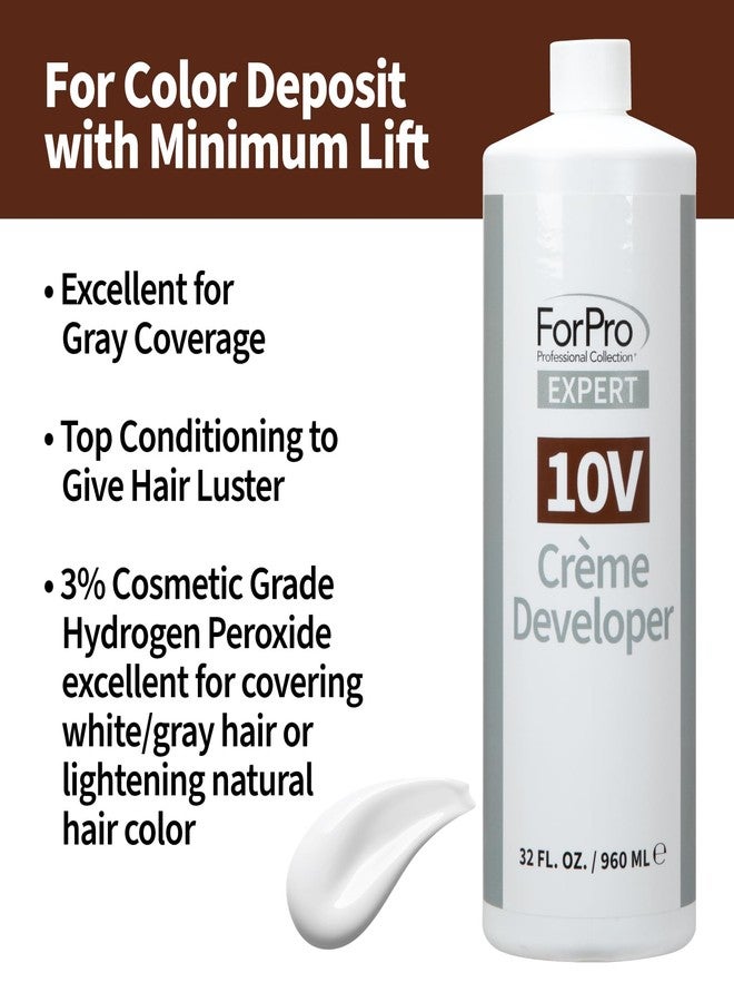 ForPro Professional Collection ForPro Expert 10 Volume Crème Developer for Hair Lightening, Gray Coverage & Color Deposit with Minimum Lift, 32 Fl Oz - Image 4